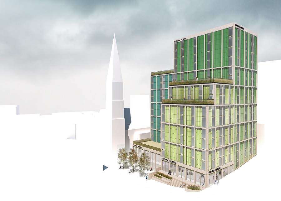 Hawkins\Browndesigned Vienna House hotel approved in Glasgow